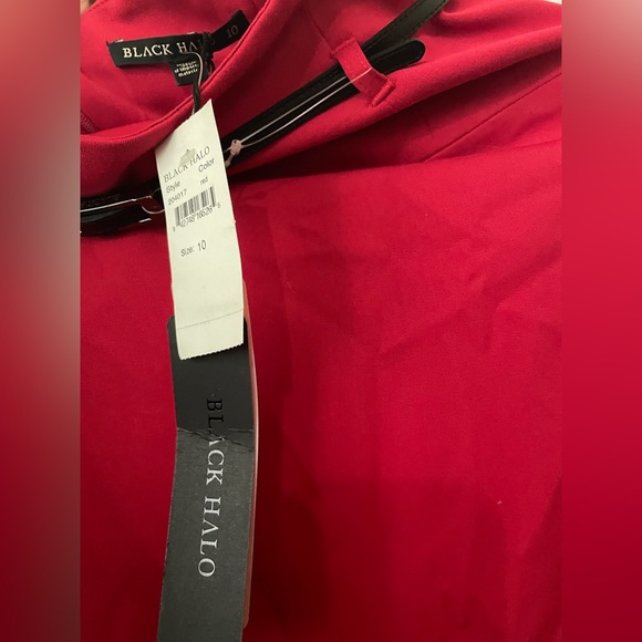 NWT Black Halo Red High Waist Pencil Skirt Size 10 - Picture 4 of 6